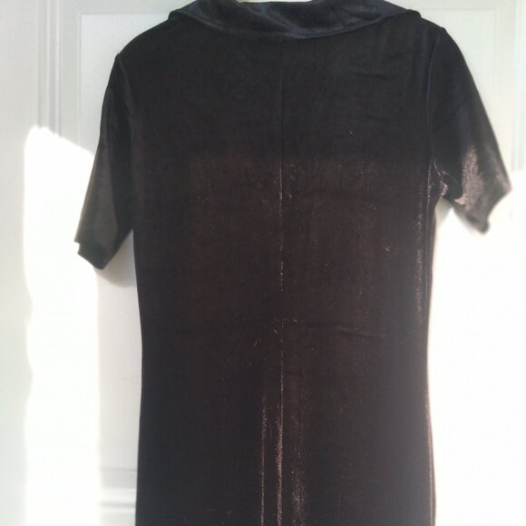 DIVIDED BLACK VELOUR JUMPSUIT SIZE M MEDIUM NEW WITH TAGS SHORT SLEEVES HALF-ZIP - Picture 12 of 15